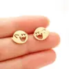 Wholesale PVD Coated 18K Gold Real Gold Plated Little Monster 304 Stainless Steel Funny Waterproof Non Tarnish Ear Studs