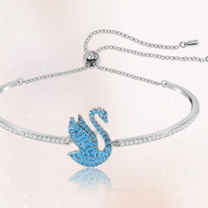 New blue swan push-pull bangle