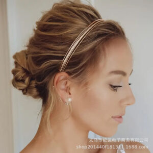 Wholesale Popular Metal Headband, Fashionable, Simple, High-End, Six-Layer Folding Metal Headband, Versatile