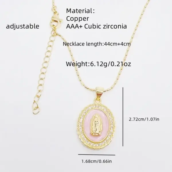 Wholesale Jewelry Romantic Classic Style Faith Copper Peanut Meat Chain Pendant Necklace