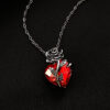 oly-c1b048c865260e20607859b18d5269ae Wholesale Love Rose Necklace Female Gothic Wrapped Flower Heart-shaped Clavicle Chain Valentine’s Day