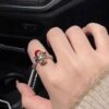 oly-c1b92f064c1a250cc1bc5b722685ef62 Wholesale coin-shaped lucky charm ring, hand-woven modern style a perfect gift for your best friend on Qixi Festival
