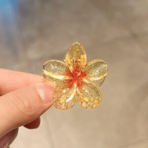 31#Transparent glitter chick egg flower gripper-yellow
