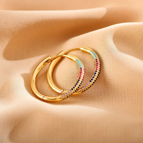 Wholesale 1 Pair Glam Modern Style Circle Inlay Copper Zircon Earrings