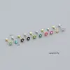 Wholesale 925 Sterling Silver Turquoise Rhinestones Flower Ear Studs