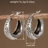Wholesale Three-dimensional Geometric Earrings For Women In Copper With White K Water Plating And 0.03µm Thick Coating