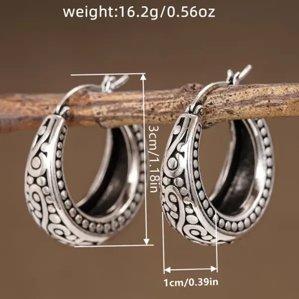 Wholesale Three-dimensional Geometric Earrings For Women In Copper With White K Water Plating And 0.03µm Thick Coating