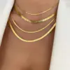 Wholesale Ion Plating (IP) 18K Gold Plated Chain Necklace 304 Stainless Steel IG Style Original Design Basic Waterproof Non Tarnish 304 Stainless Steel Lobster Trigger Clasp Closure Layered Necklaces Sweater Chain Long Necklace