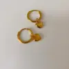 Wholesale INS Minimalist Style 18K Gold Plated Heart Hoop Earrings For Women, Non-Fading, Niche, Light Luxury, Simple, High-End Feel