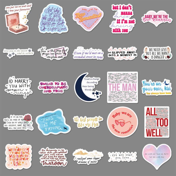 oly-c1ee9e2cd0772c1c33b19465cc0706af Wholesale 50 album graffiti stickers personalized lyrics peripheral decoration mobile phone shell computer tablet stickers
