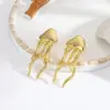 Wholesale 1 Pair Casual Hawaiian Commute Jellyfish Shell Copper 18K Gold Plated Ear Studs
