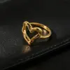Wholesale Unisex Heart Shape Ring In 316 Stainless Steel With 18K Real Gold Plated PVD Coated Hypoallergenic Finish