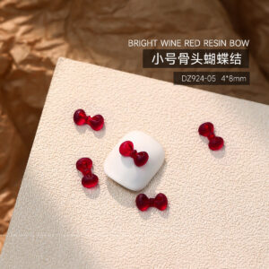 [frosted style] wine red small bone bow