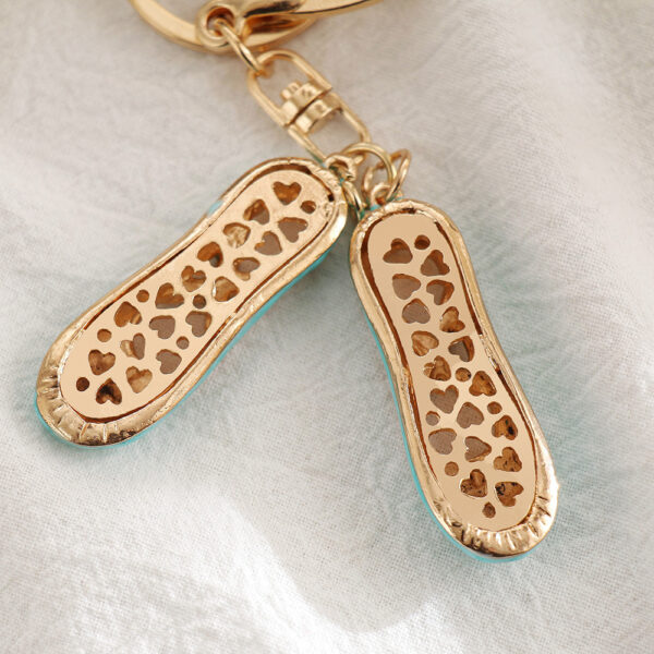 oly-c22c6a1b0077243b2e2513fd5c8a7348 Wholesale Ballet Shoes Key Chain Diamond-encrusted Boots Metal Keychain Pendant Cute Creative Small Gift