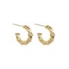 Wholesale 925 silver pin broken silver circle earrings women's cold style light luxury niche unique design high-grade earrings