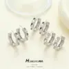 Wholesale C Shape Earrings For Women With 925 Sterling Silver Ear Pins, Copper Base, Electroplated Gold Plating, And Zircon Inlay