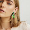 Wholesale colorful festival jewelry Mardi Gras carnival truck crocodile beads lobster earrings earrings