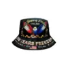 oly-c26eb01df20571b5592da7f569c368ef Wholesale Original Design American Flag Bucket Hat With Short Brim, UV Protection, Made Of Polyester Featuring Printing Craft