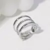 Wholesale PVD Coated Real Gold Plated Geometric Stainless Steel Simple Style Waterproof Non Tarnish Open Ring