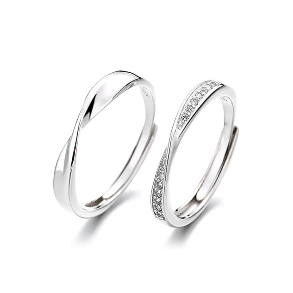 Wholesale Mobius Couple Ring Fashion 520 Valentine's Day Ring Female Popular Simple Open Ring  Valentine's Day Gift