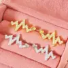 Wholesale 1 Pair Romantic Sweet Streetwear Geometric Inlay Copper Zircon 18K Gold Plated K Gold Plated Silver Plated Copper Earrings