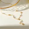 Wholesale Starburst Necklace For Women With Bezel Setting, PVD Coated 304 Stainless Steel, Rhinestones Inlay, And Cable Chain