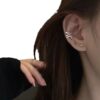 Wholesale Zodiac Snake-Shaped Ear Clips Without Piercings Niche Design Sterling Silver Ear Bone Clips for Women Cold Style Ear Jewelry