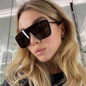 Wholesale One-piece sunglasses men's and women's European and American-style personalized large frame one-piece sunglasses Internet celebrity trendy couple Sun-proof glasses trendy