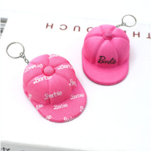 Wholesale [in stock] Cross-border new Barbie Barbie powder hard-top cap baseball cap keychain cute pendant gift