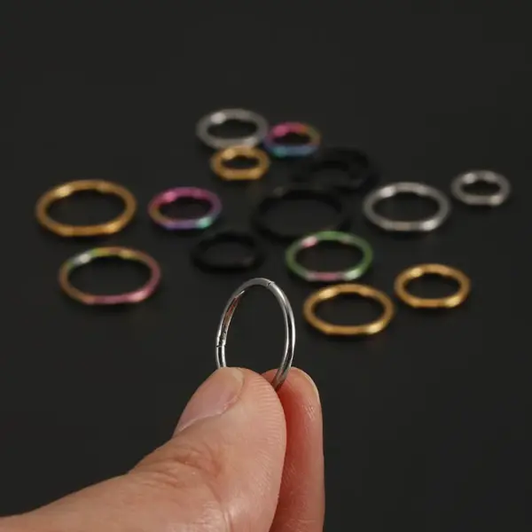 Wholesale Simple Style Circle Stainless Steel Plating Nose Ring Nose Pin