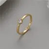 Wholesale Round Open Ring For Women In Copper With 14K Real Gold Electroplated Finish Featuring Zircon Inlay