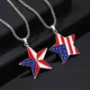Wholesale American Flag Pendant With Pentagram Design, Perfect For Independence Day Celebrations