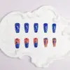 Wholesale Ballet Dream Detachable Nail Stickers Independence Day Wearable Fake Nails Silicone Material Grid - Nihaojewelry