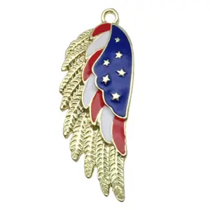 1 American Independence Day Flag Left Wing 47x18mm-4.4g-19080