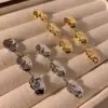 Wholesale PVD Coated Real Gold Plated 16K White Plating Solid Color 304 Stainless Steel IG Style Modern Classic Waterproof Non Tarnish Drop Earrings