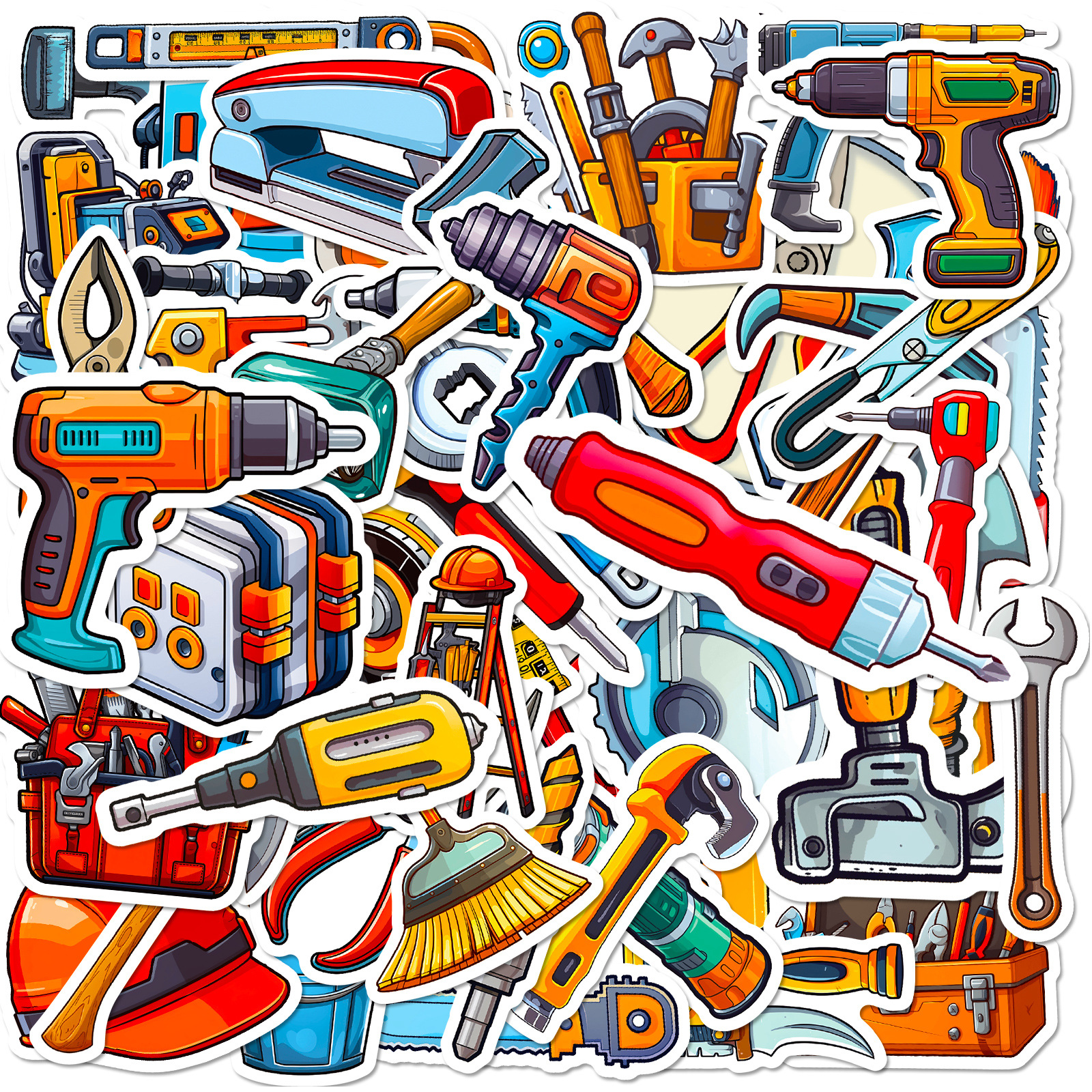 Wholesale Big Sale 50 New Tools Dabi Collage Paper Cross-Border Kidsren's Cartoon Electric Drill Saw Ax Repair Tool Kit