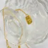 Wholesale Plated Vacuum Plating 18K Gold Plated GOOD LUCK Letter 304 Stainless Steel Vintage Style Classic Style 304 Stainless Steel Pendant Necklace