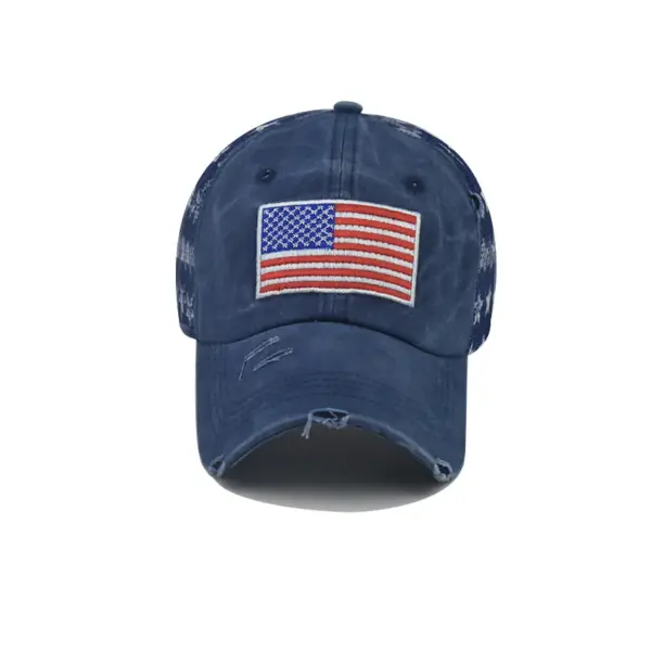 Wholesale Women's Classic Style American Flag Embroidery Curved Eaves Baseball Cap