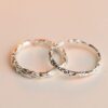 oly-c40632f933d83c4b5c76fc418a537f22 Wholesale S925 Sterling Silver Wood and Branch Couple Ring Niche Design Student Male and Female Pair Ring Hand Ornaments Valentine's Day Gift