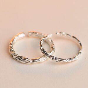 Wholesale S925 Sterling Silver Wood and Branch Couple Ring Niche Design Student Male and Female Pair Ring Hand Ornaments Valentine's Day Gift