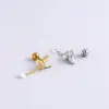 oly-c4326c96458c7281ef82d0ae10d4b3f7 Wholesale 1 Piece 316L Stainless Steel Copper Zircon Ear Cartilage Rings & Studs Heart Shape Waterproof Non Tarnish Surgical Steel Women'S