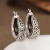 Wholesale Three-dimensional Geometric Earrings For Women In Copper With White K Water Plating And 0.03µm Thick Coating