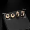 Wholesale Irregular Stud Earrings Featuring Electroplated Copper With Zircon Inlay And 925 Sterling Silver Ear Pins