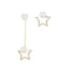 Wholesale Tassel Drop Earrings With Copper Craft And Zirconia Inlay, Featuring 925 Sterling Silver Ear Pins In Simple Style