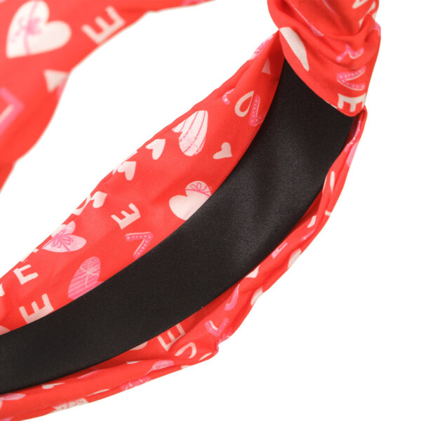 Wholesale Valentine's Day Romantic Hair Band Fabric Printed Letter Love Headband All-match Sweet Holiday Hair Accessories