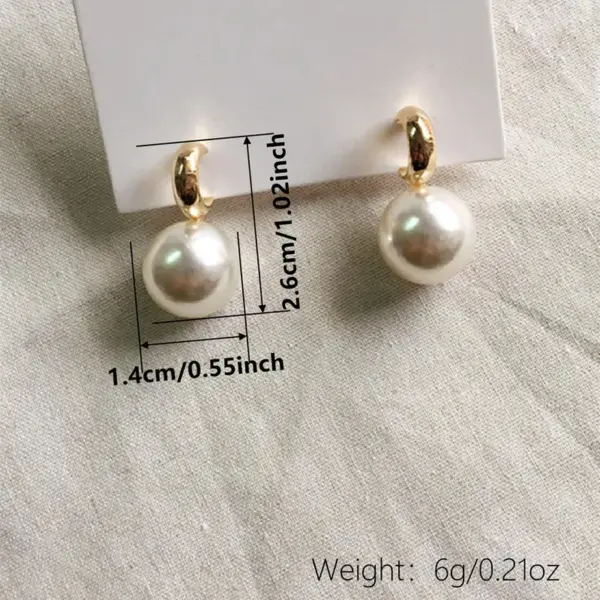 Wholesale Three-dimensional Geometric Drop Earrings For Women In Copper With KC Golden Water Plating And Artificial Pearl Inlay