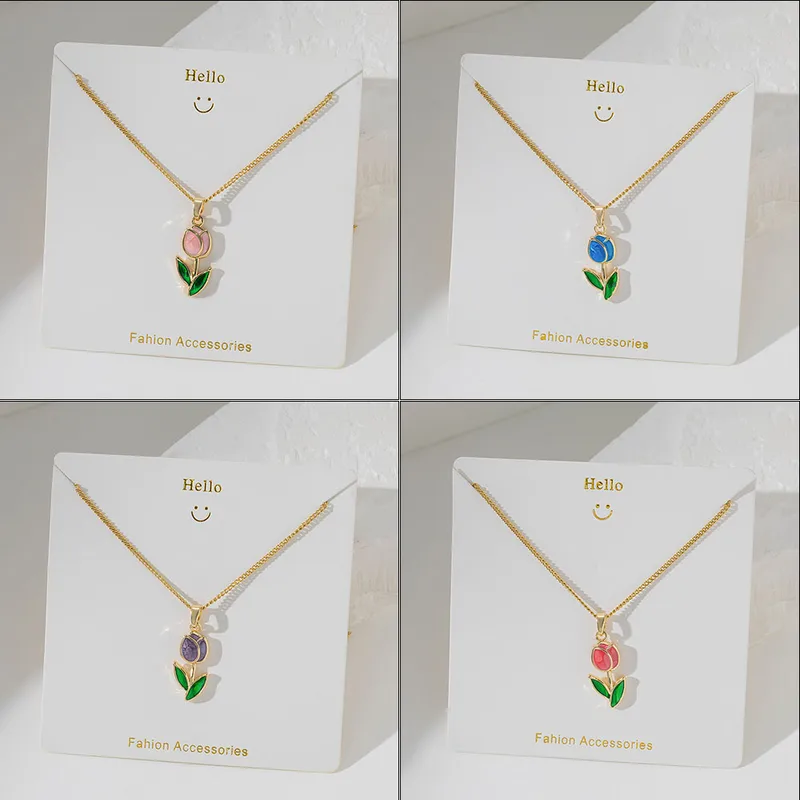 Wholesale PVD Coated Real Gold Plated 18K Gold Tulips 304 Stainless Steel Basic Simple Style Commute Waterproof Non Tarnish 304 Stainless Steel Lobste