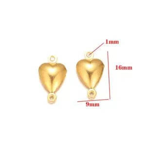 Stainless Steel Hollow Pendant Gold - Heart