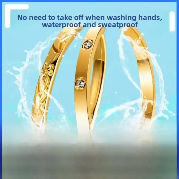 Wholesale Heart Shape Gold Bangle For Women, Simple Style Waterproof Non Tarnish 304 Stainless Steel With Rhinestones Inlay