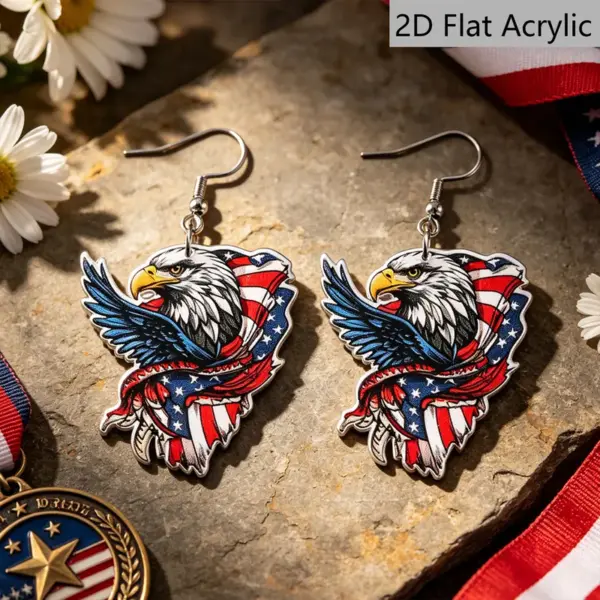 Wholesale Retro Multicolor Animal Print Acrylic Drop Earrings For Women With 304 Stainless Steel Ear Pins